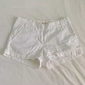 J. Crew White Chino Shorts